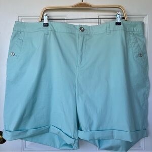 •Lane Bryant• Mint Green Chino Shorts - Size 24